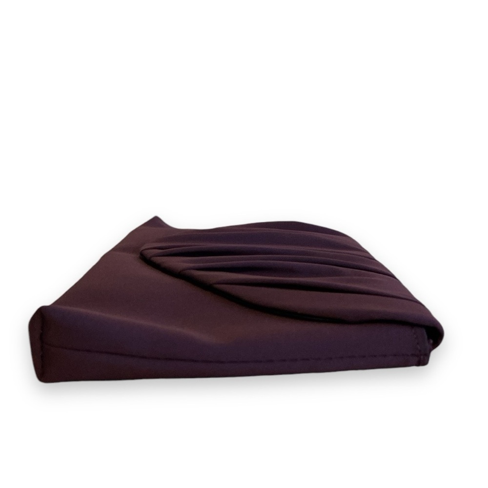La Regale Evening Bag Clutch Crossbody Envelope Pleated Plum - Picture 4 of 6